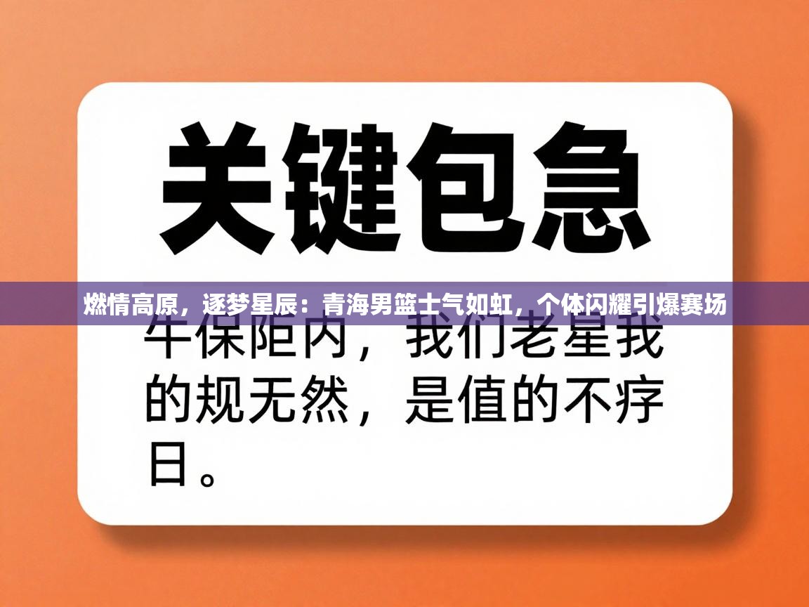 燃情高原，逐梦星辰：青海男篮士气如虹，个体闪耀引爆赛场